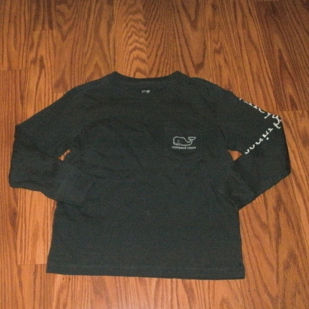Vineyard Vines Navy Blue Whale Long Sleeve Shirt Tee Top Size 3T